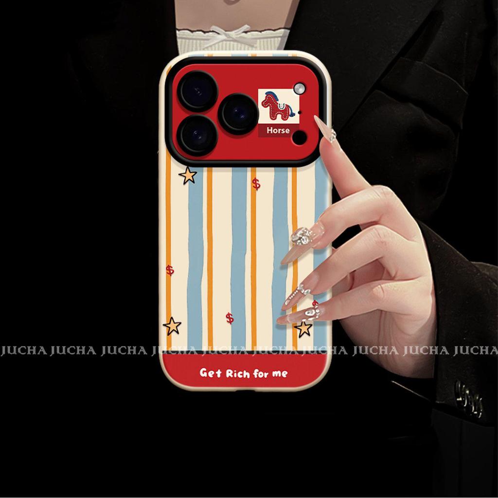 Striped Star Horse iPhone 17 Pro Max Case - Stylish and Trendy Protection for iPhone 16 Plus.