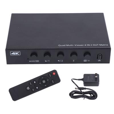 4K Multiviewer Switch 4x2 HD Multimedia Interface 4 In 2 Out 6 Display Modes Multi Viewer Seamless