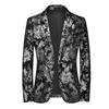 Heren Lente Business Sociaal Pak Jas Heren Single Breasted Dunne Heren Jacquard Blazers Jassen