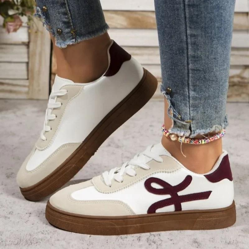 Fashion 2025 Women's Shoes Summer Thick Sole Brown Spring Autumn Breathable Platform Tennis Woman Trend Round Toe Female Casual Sneaker