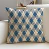 R-Rhombus Lattice Cushion Cover Cushion Cover Pillowcase, Anti-Mite Invisible Zipper, Linen Sofa Cushion