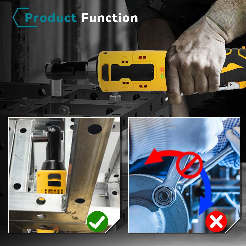 200N.M 3/8 Inch Cordless Efficient Handheld Rechargeable Repair Power Tool Electric Wrench Ratchet