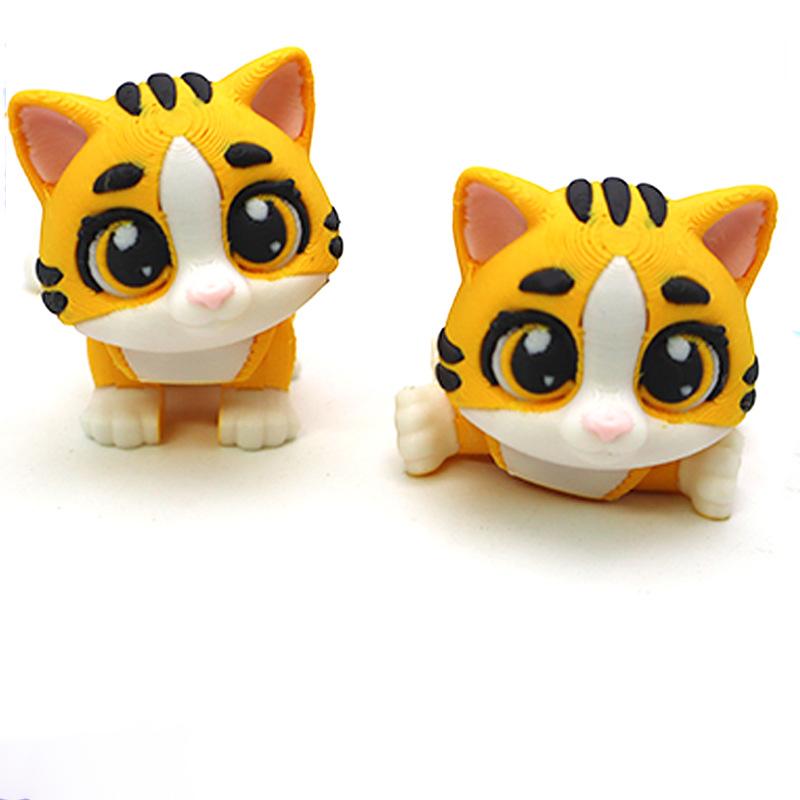 New 3D Printing Animal Tiger Figure Crafts Ornaments Multi-Joint Movable For Room Decor Kids Gift Home Accessories Children Toys