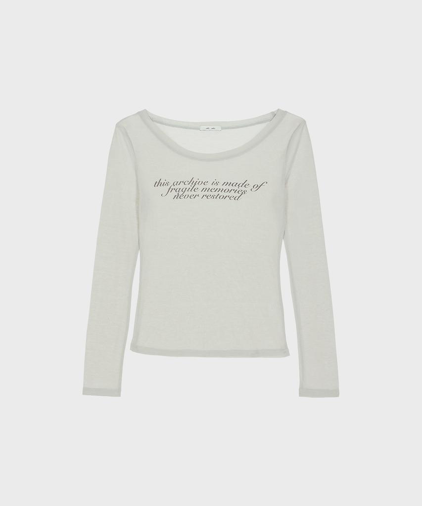 Alkialka Sheer Long Sleeve (Light Gray)