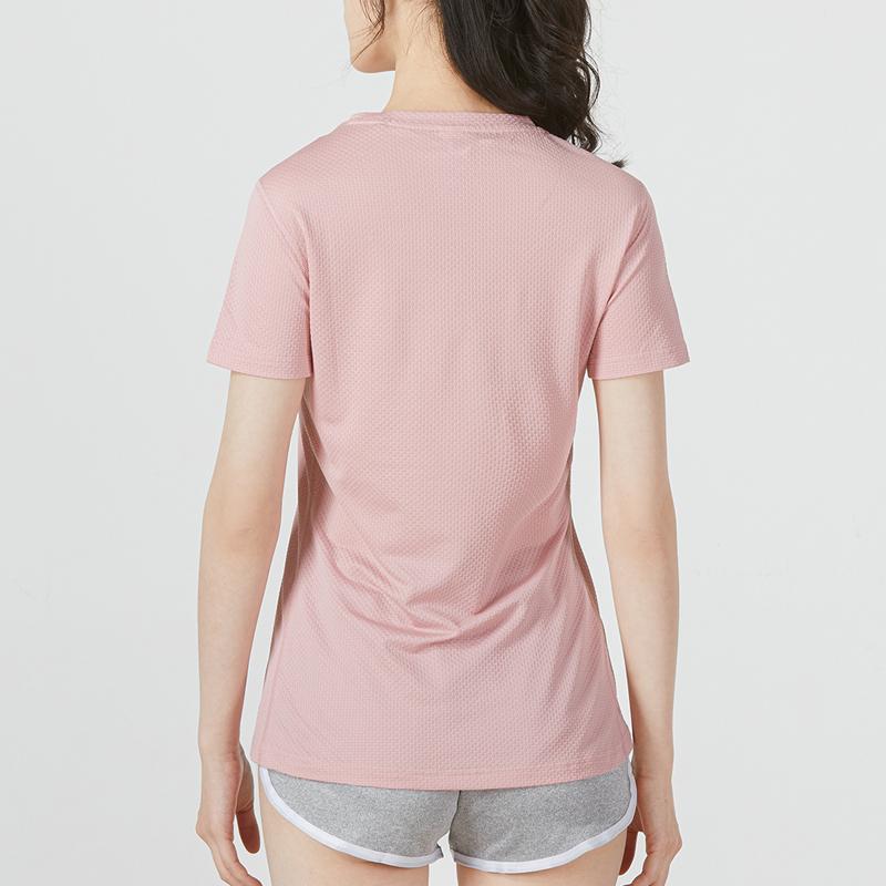 Adidas Own The Run Cooler Tee With Three-Stripe Logo Print Women Tops Pink HD0641