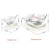 Cat Bowl Transparent Double Bowl Cat Food Bowl Water Bowl Basin Bowl Rack Dog Bowl Dog Food Basin Oblique Mouth Spine
