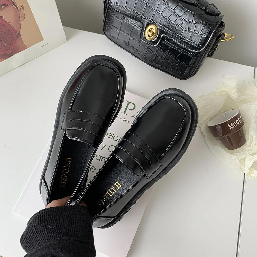 Mote Mary Jane Sko JK Pendler Loafers Dame Lolita Sko Jenter Japansk Skole College Gotiske Mokasiner Lærsko