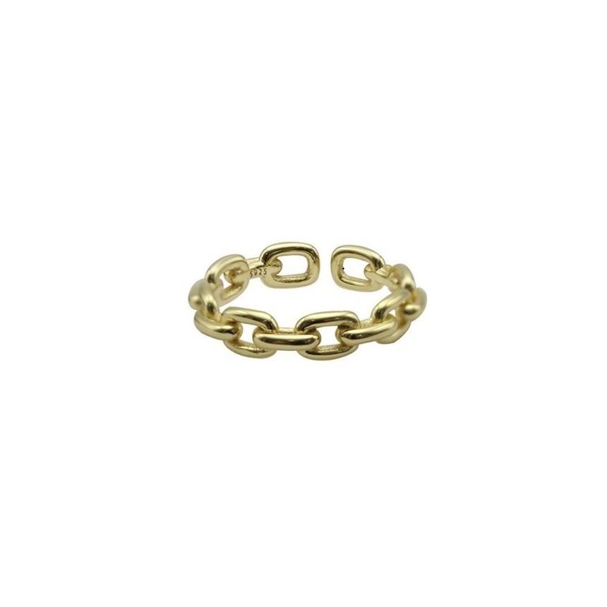 Fashion Ladies Finger Ring Chain Shape Accessory Everyday Wear Adjustable Gift