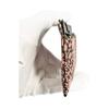 Inden-ya Inden Long Wallet, Slim Bifold, Deer Leather, Black with Pink Urushi Lacquer, Clematis Pattern, 2107-51-169