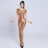Sexy Women Cosplay Maid Leotard Oil Shiny Glossy Satin Smooth Shapping Bodysuit Elastic Tight Bodysuits Sex Game Sm Fun Cos Ootd