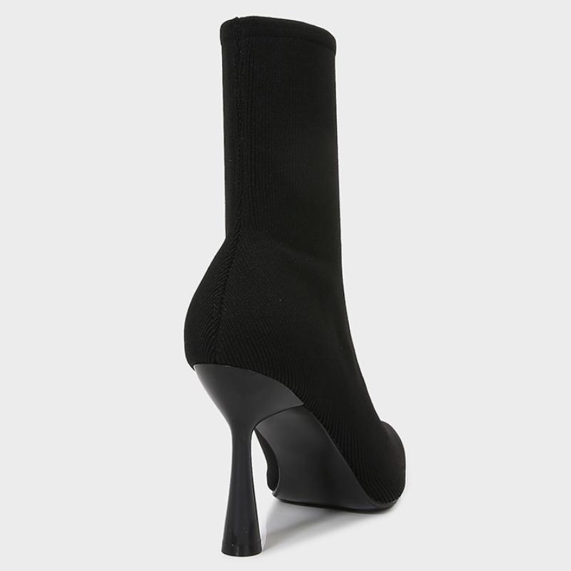 Designer Stretch Ankle Boots Women Sexy Pointy Toe Thin High Heel Boots for Women Comfort Warm Elegant Winter Boots Botas Mujer