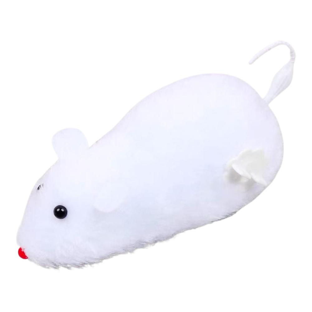 Topolino Peluche a Carica Giocattolo Ratto Mobile per Gatti Cani & Bambini Animale Realistico a Orologeria Giocattolo Scherzo Gioco Interattivo