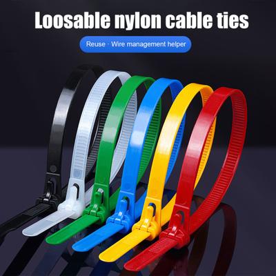 100Pcs Self-Locking Nylon Cable Ties Adjustable Multi-Purpose Wire Strap Home Office Workshop Indoor Outdoor Heavy Duty Zip Tie Wrap