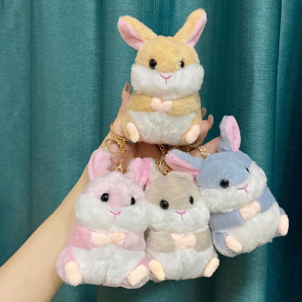 Hamster Rabbit Plush Keyring Bunny Plush Keyring Rabbit Plush Keychain Animal Stuffed Toys