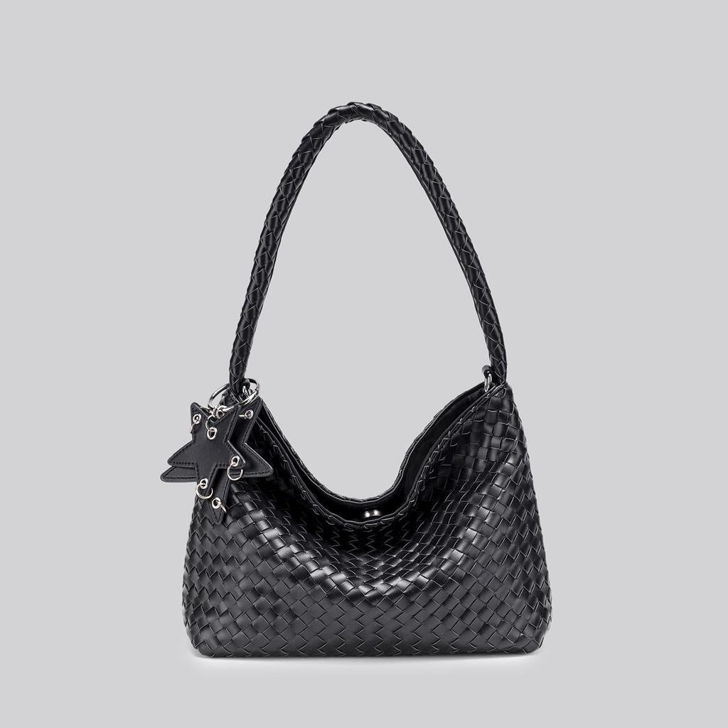 Summer 2026 Woven Texture Shoulder Bag: Large Capacity, Daily Commute Essential, Versatile Fashion for Mother and Daughter