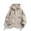 Men Hooded Casual Outdoor Jacket Windproof Waterproof Hiking Sports Coat