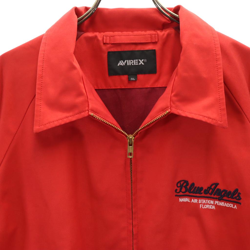 AVIREX BLUE ANGELS utility Jacket 2XL Red Biggs Men's Used