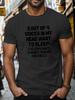 Mens Humorous Penguin Quote Graphic TShirt  Black Casual Short Sleeve Round Neck Tee Machine Washable AllSeason Comfort Top