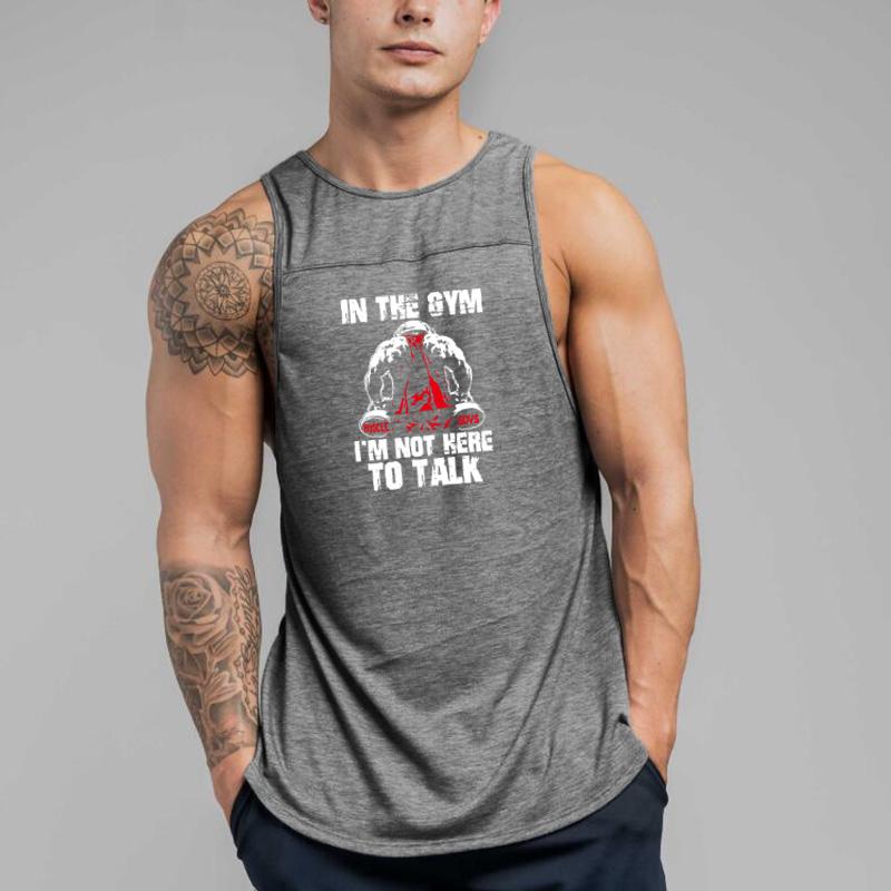 Mens Casual Fitness Sleeveless Splicing Shirts Gym Bodybuilding Sports Running Vests Workout Muscle Cotton Breathable Tank Tops