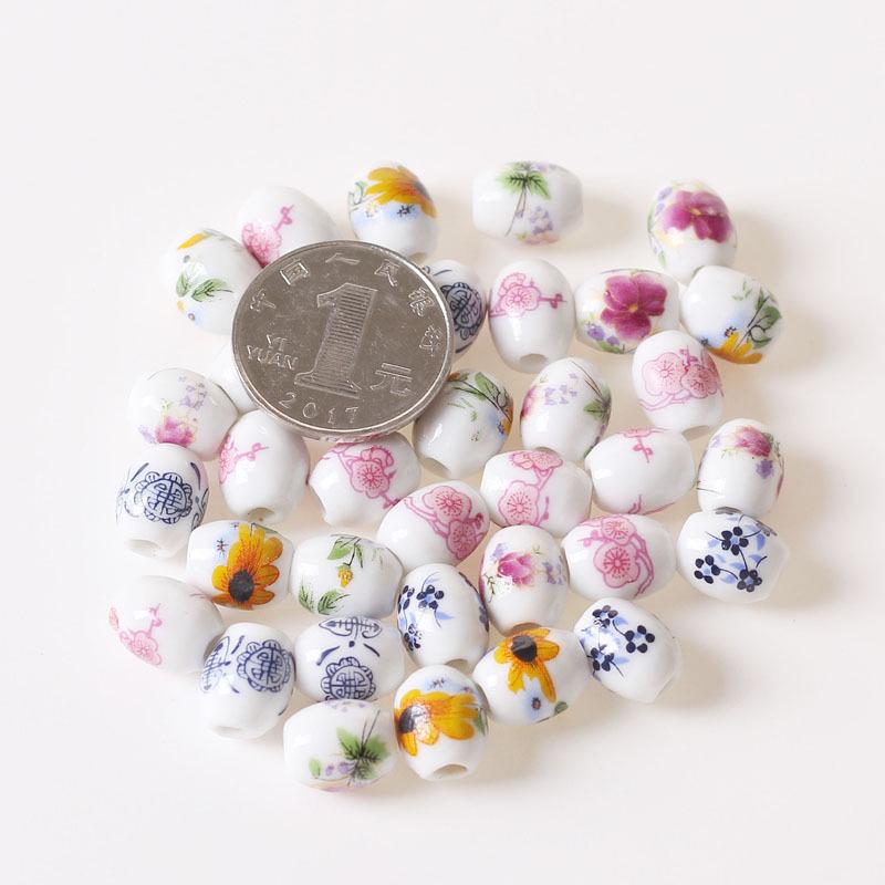 Hochgebrannte Pfingstrose Keramikperlen für DIY Schmuckherstellung