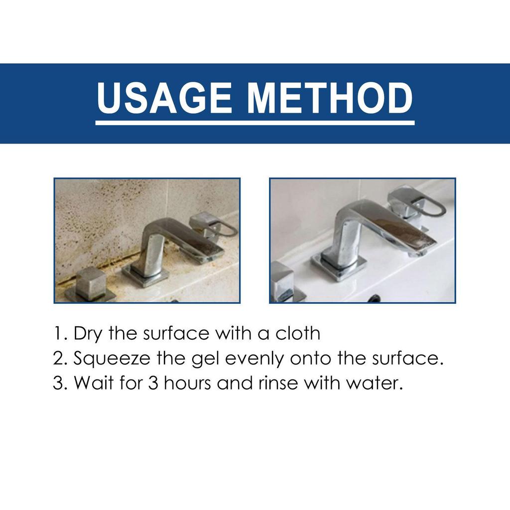 Jaysuing Mold Removal Gel, Multi-Purpose Wall Mold Remover/Cleaning/Stain Removal/Wall Renovation Agent for Household Kitchens and Bathrooms.