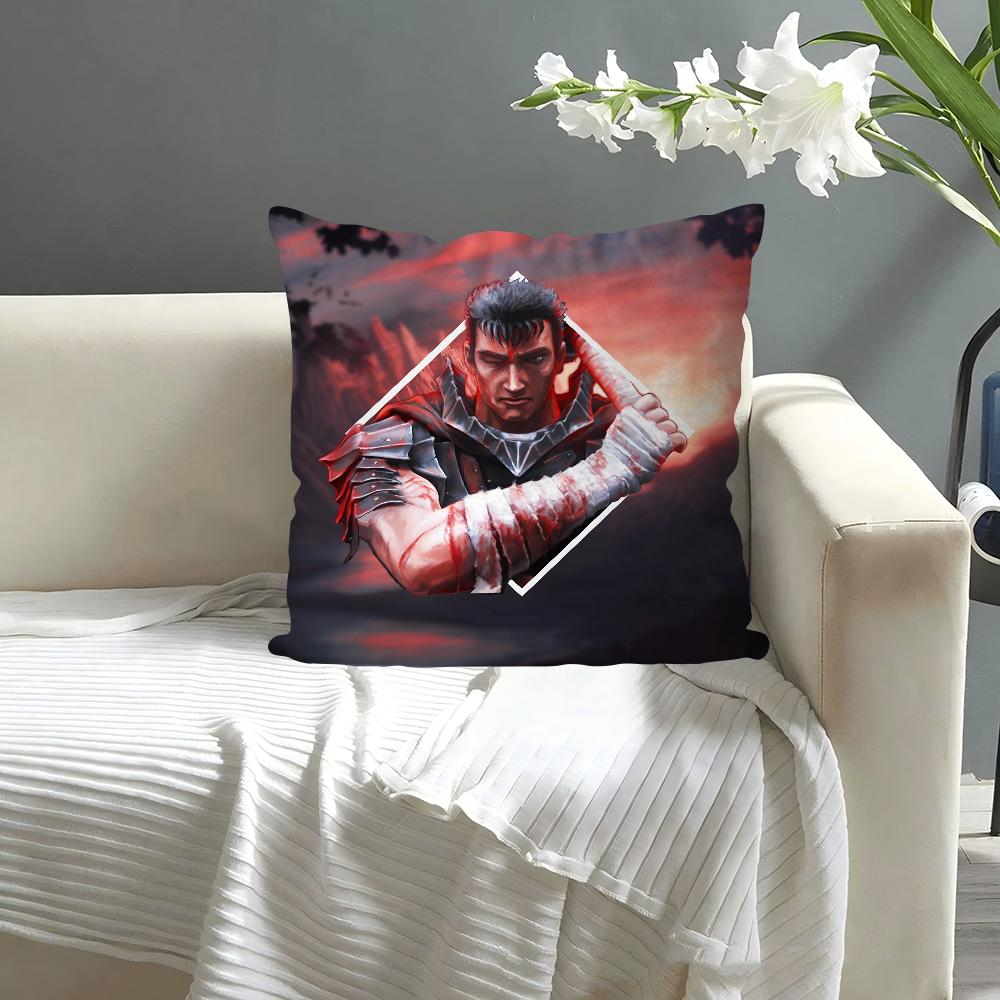 Anime BERSERK Pillow Case Square Pillow Bedroom Sofa Leisure Comfort Cushion Car Living Room Home Decoration