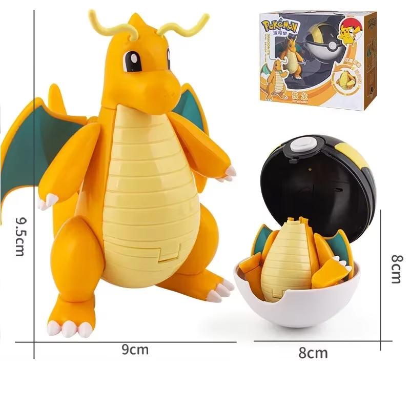 New Pok é mon Pok é Ball Transformation Ball Pikachu Charmander Eevee PVC Model Parent Child Interactive Toy Birthday Gift toys