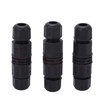 3 ks Vodotesný Konektor Kábla 4-pinový Priechodný IP68 Vodotesný Konektor pre Fontány LED Vonkajšie Osvetlenie