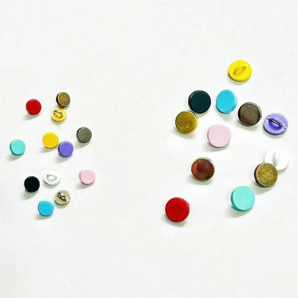 20Pcs High Quality 6mm Round Head Buttons Mini Handmade Ultra-small Buckle Metal Doll Shoes Buckles DIY Doll Clothes Accessories