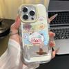 Lazy Sheep Cute Cartoon Phone Case Suitable for Apple 16promax Mirror Stand Iphone15 Case 14