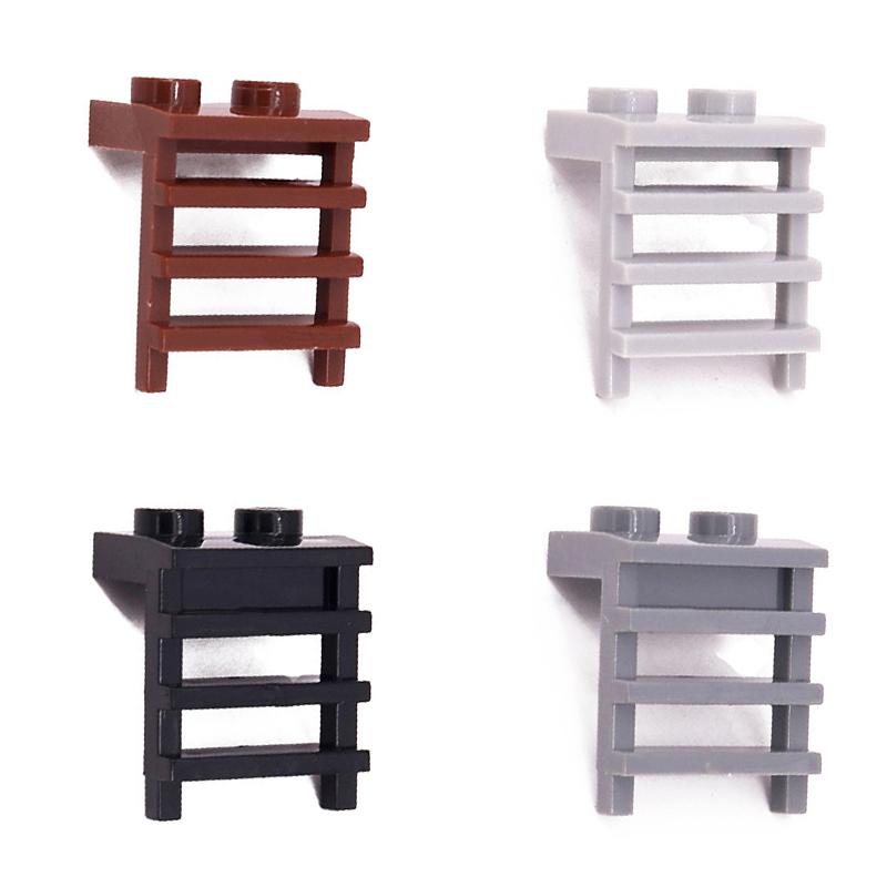 Leiter 1x2x2 4175 MOC Baustein Set Braun/Schwarz/Grau 31593 DIY Montage Stadt Serie Straßenblock Steine Spielzeug Spielsets Kompatibel Mit