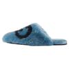 Interlocking G Faux Fur Slippers Blue Black Women's 719847 AAAUL 8439