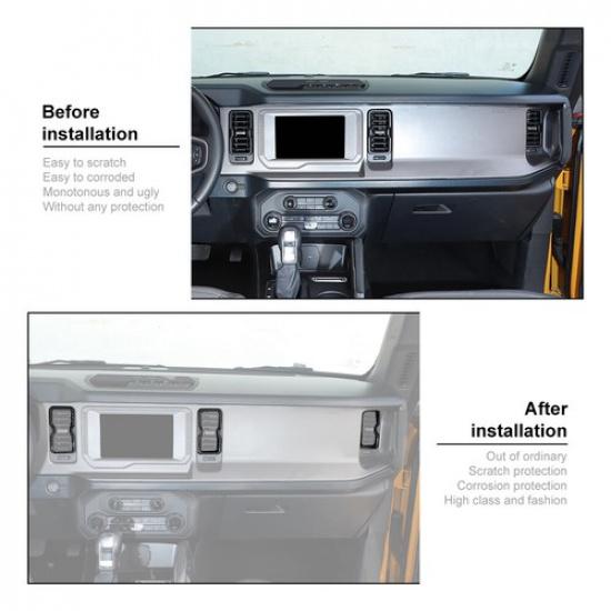 Air Conditioner A/C Outlet Vent Trim Panel Cover Trim For Bronco Carbon Fiber