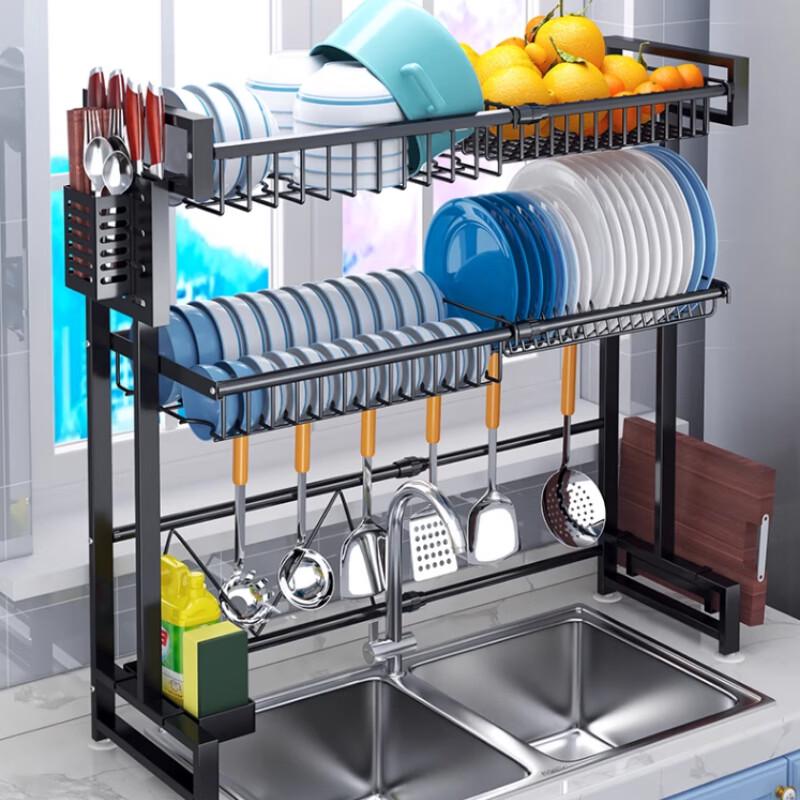 

Beifu Black Diamond Expandable Double-Layer Sink Dish Drying Rack