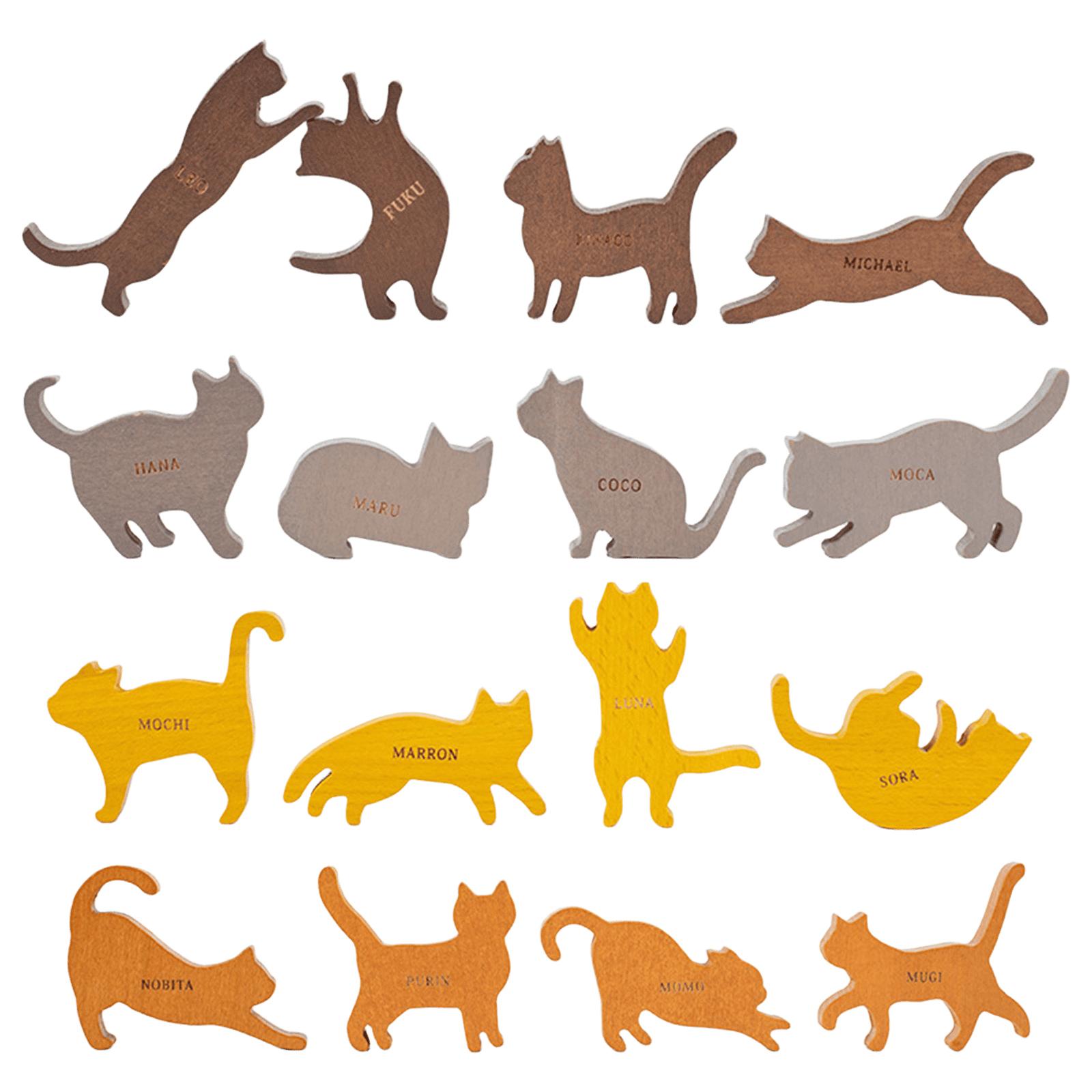 

Animal Balance Building Block Toy, Building Shape Matching, Parent Child Interactive Wooden Toy One Size