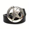 1 stk Sølvfarget Pentagram Logo Beltespenne Metall Cowboy Beltespenne Casual Western Cowboy Beltespenne Sinklegering Pentagram Beltespenne