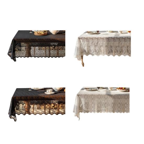 Spetsbordlöpare Rektangulär ihålig duk Dekorativ bordsduk för bröllop Jul Halloween Thanksgiving-fester