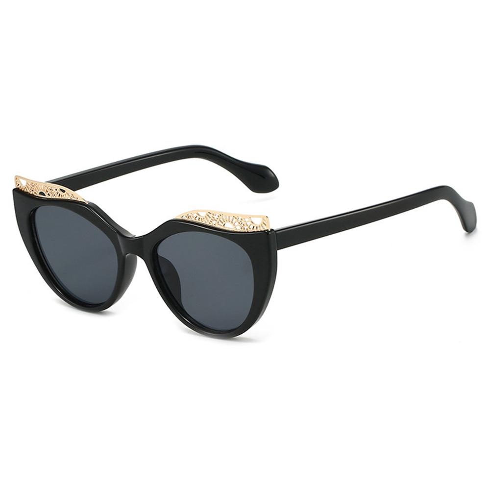 

New Luxury Matching Colorful Cat Eye Sunglasses Women Personality Hollow Frame Design Casual All Match Men Glasses UV400