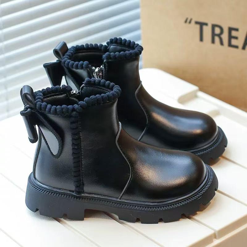 Girls Winter Boots Soft Sole Princess Martin Mid-Calf Style Fleece Lined Kids 4-16 Years