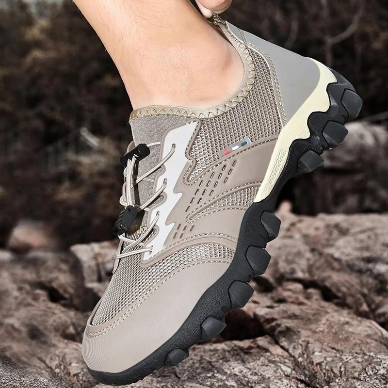 Fashion Breathable Sneakers Men Shoes Fashion Shoes For Men Climbing Hiking Shoes Men Outdoor Beach Wading Tenis Barefoot Sneakers 38-46