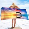Delfin Strandtuch, Niedliches Ozean-Delfin-Thema Mikrofaser Badetuch Geschenk, Lustiges Abstraktes Tier Sandfreies Schnelltrocknendes Reisehandtuch