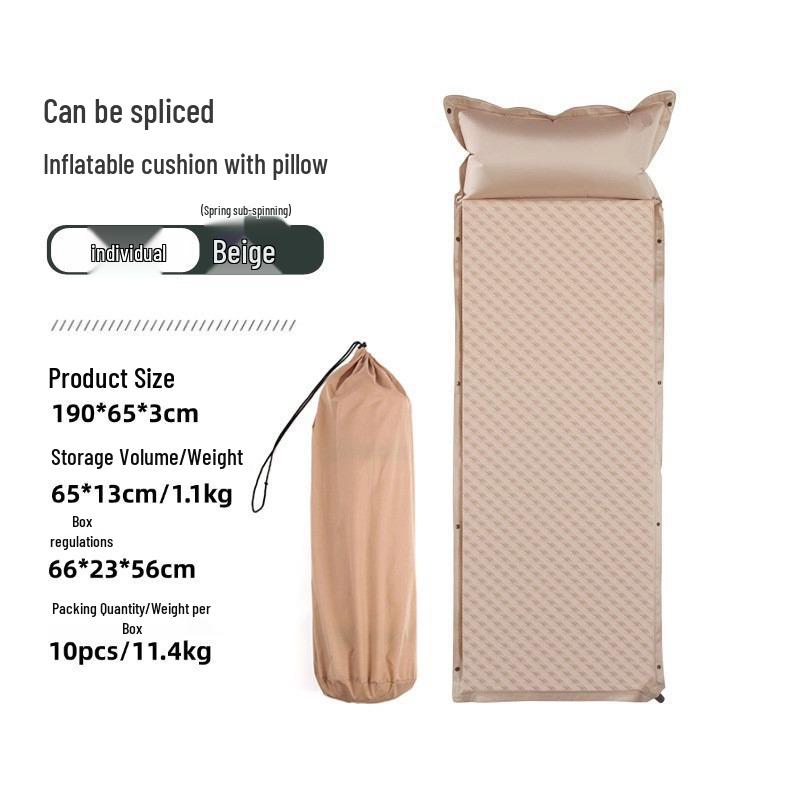 Portable Thickened Automatic Inflatable Camping Pad for Outdoor, Travel, and Home Use