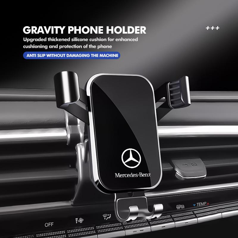 BAD1 Car Styling Aluminum Alloy Mount Phone Holder Dashboard Cell Stand Accessories For Benz Exclusive AMG W124 W203 W204 SPRINTER V