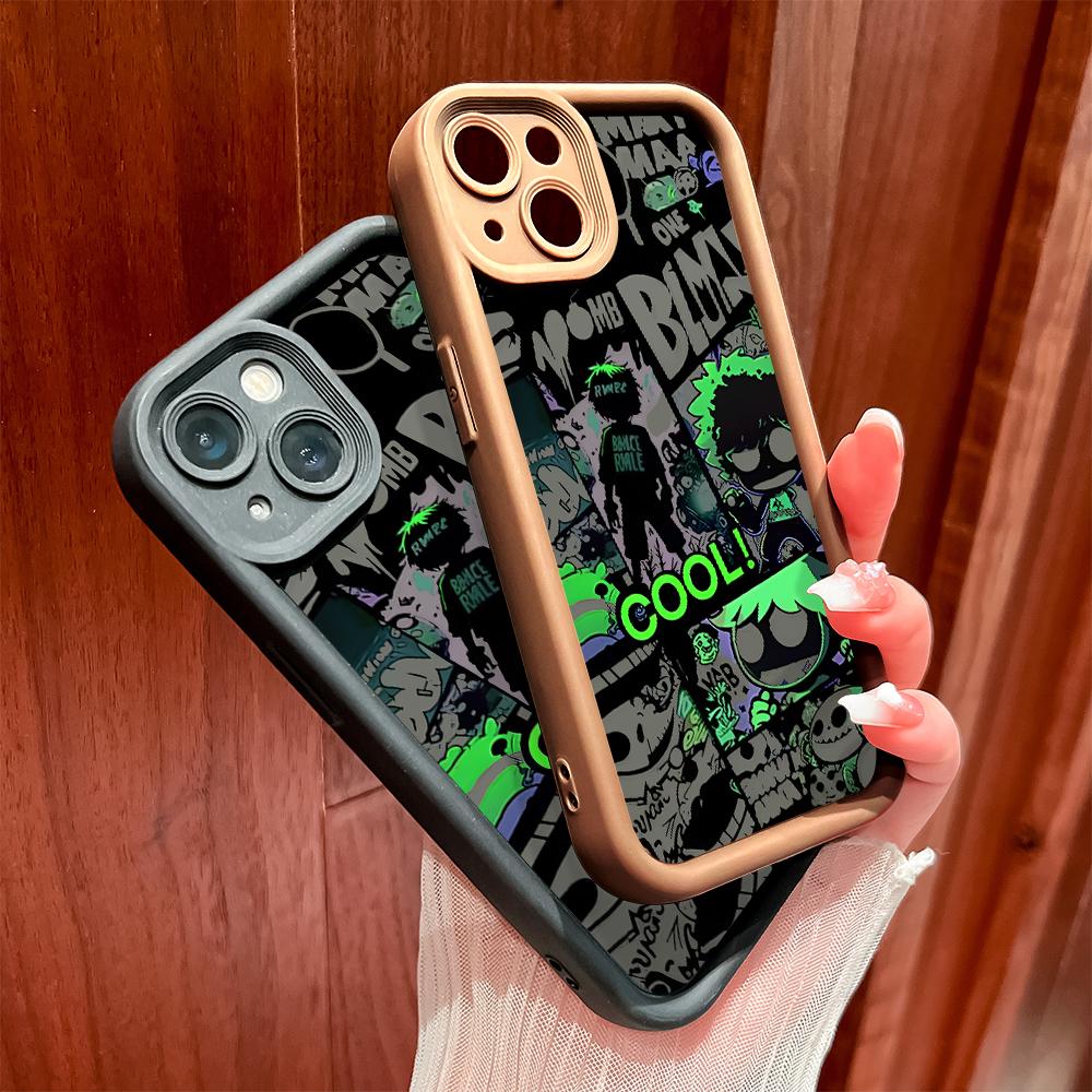 Měkký silikonový čtvercový žebříkový vzor tisku Pouzdro telefonu Plný kryt fotoaparátu Ochranné pryžové pouzdro odolné proti nárazům pro OPPO Realme