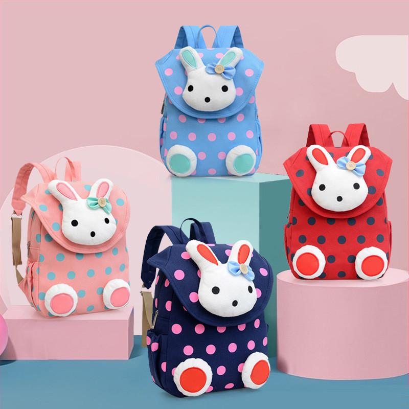 Fashionable Breathable Lightweight Canvas Bunny Backpack For School Kids
