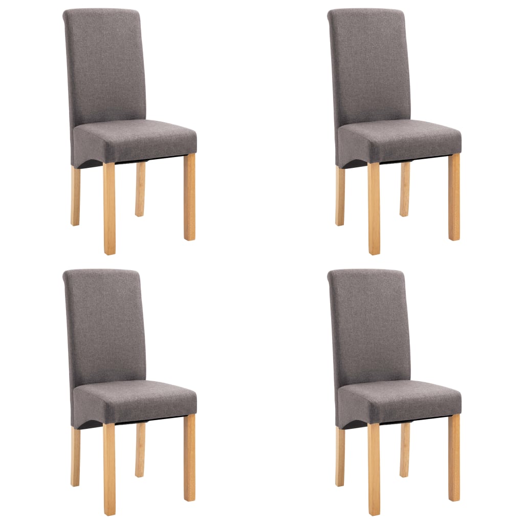 Dining Room Chairs 4 Pcs Taupe Fabric