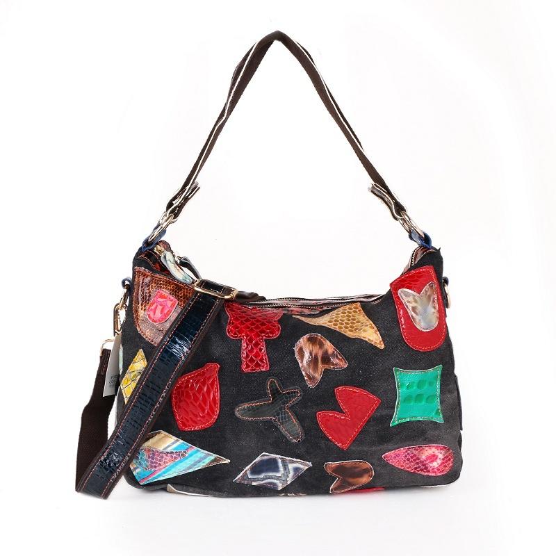 Bag Women'S Japanese And Korean Casual Bag Women'S Bag Contrasting Color Sheepskin Color Matching Crossbody Bag