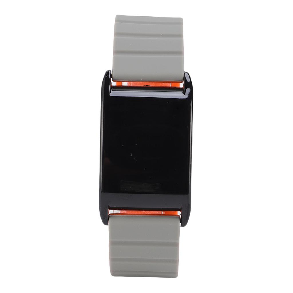 Magnetic Silicone Watch Band Replacement for WHOOP 4.0 Watch Fitness Tracking Band Soft Skin Friendly Gray Orange