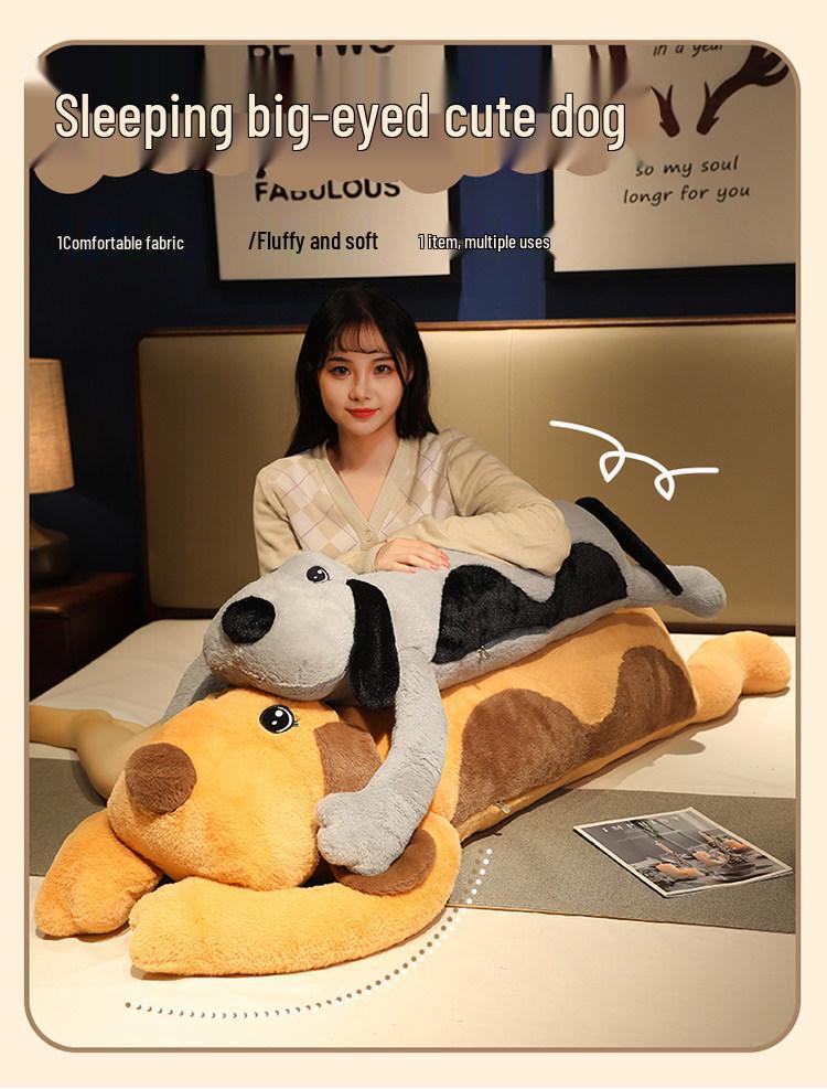Large Plush Dog Pillow - Super Soft Unisex Hugging Doll for Bedtime
