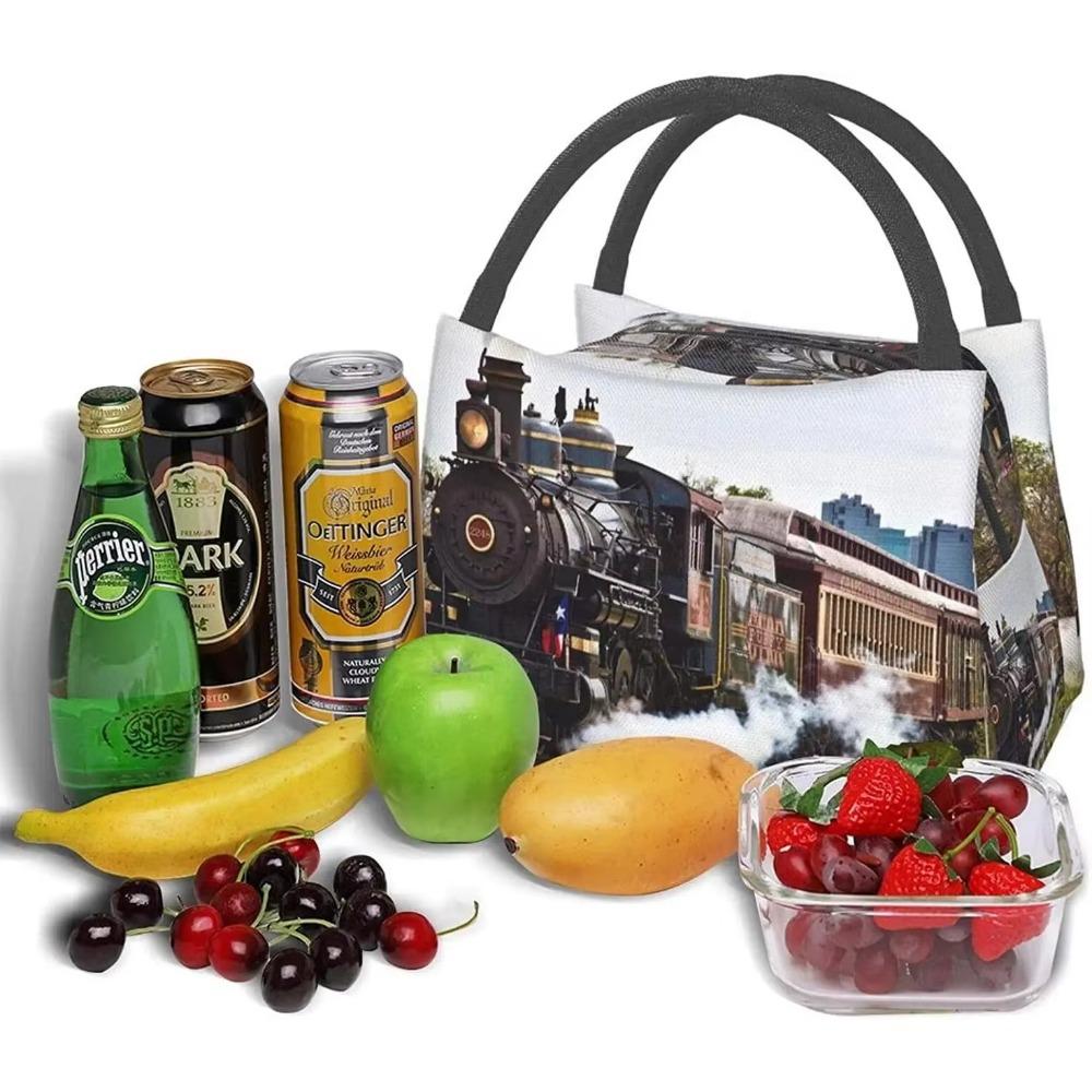 Portable Insulated Lunch Bag Train Waterproof Tote Bento Bag for Office School Hiking Beach Picnic Fishing